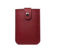 Walet - Porta carte di credito estraibile, in pelle, fermasoldi, sottile, in metallo, per uomini e donne, elimina la paura della carta di credito, Rosso, 4.33*2.95*0.39 inches, Moderno