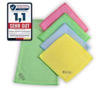 Walfinus Set di 5 panni in microfibra con anima in schiuma extra e pittogramma, utilizzabili come salviettine per la pulizia, 18 x 19 cm