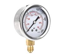 Walfront 1/4BSP Y60 Manometro Radiale, Vacaum a Pressione Riempita d'olio, Quadrante 2,7 Pollici, 0-700 Bar, 0-10000 psi