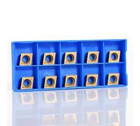 Walfront 10 Pezzi CCMT09t304 Inserto in Metallo Duro CCMT32.5 Inserti per Tornio Inserti Indicizzabili CNC per Tornio in Metallo Utensile da Taglio con Scatola