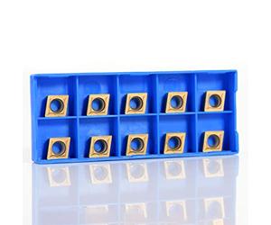 Walfront 10 Pezzi CCMT09t304 Inserto in Metallo Duro CCMT32.5 Inserti per Tornio Inserti Indicizzabili CNC per Tornio in Metallo Utensile da Taglio con Scatola