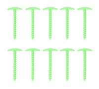 Walfront 10 Pezzi in Plastica in Plastica Pali della Tenda a Spirale 5,7 Pollici a Forma di Terra Ancorati a Terra con Maniglia per Tende Tende Gazebos Fluide Prato per la Spiaggia del (GREEN)