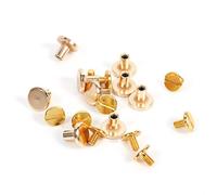 Walfront Rivetti Pelle Rivetti Bottoni 10 Set Massiccio Vite Nail Cap Rivetti per Artigianato Cuoio DIY Rivetti Pelle Mestiere Riparazione Decorazione 8mm