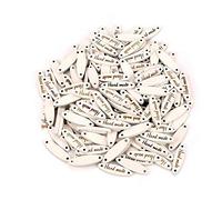 Walfront 100 Pezzi Etichette Handmade Etichette Cucito Etichette a Mano Tag per Vestiti Handmade Bottoni Ovali Fatti a Mano in Legno con 2 Fori 1 × 0,3 Pollici