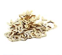 Walfront 100Pz Libro Protezioni Angolo Bronzo Metallo Libro Album retrò Stile Triangolo Angolo Protector Kit