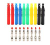 10pcs Adattatore Spina a Banana Spina a Banana Connettore P3013 Isolato 4mm Rame Placcato Rame Dritto 4mm Spina a Banana