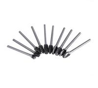 Walfront 10pcs Set di Bit per Utensili a Doppio Taglio in Acciaio in Acciaio, Bavani in Carburo di Tungsteno Durevoli, Alta Durezza per i Progetti di Lavorazione del Legno e Perforazione