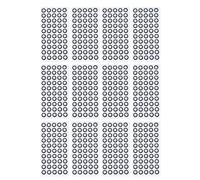 Walfront 12 Fogli di Marcatori per Scanner 3D, Marcatori di Punti di Riferimento per Tracciamento 3D, Adesivi in pellicola Riflettente PET 6 Mm di Diametro Interno e 10 Mm di Diametro