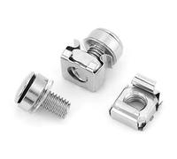 WALFRONT 20 Pezzi/Set M6 * 16 Rack per Viti Prigioniere in Gabbia Dado a Gabbia per Armadio di Rete, Kit di Assortimento di Dadi in per Ferrovie, Veicoli, Armadi di Rete (M6*16(20 PZ))