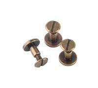 20pcs Viti a Testa Piatta Filettate, Rivetto in Pelle Rivetti per cuoio per Fai Da Te Decorazioni 8mm