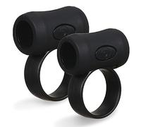 Walfront 2PCS Bacchette Grip Controller Morsetto Antiscivolo Anello per Dito Bacchette Ausiliarie Grip Accessori con Sordine per Tamburo per Batterista Principiante (BLACK)