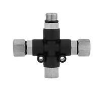 Walfront 3-Way Airbrush Air Tube, 1/8 '' Regolamento Aria Combiner Adattatore Collettore Splitter Tattoo Spray Connettore