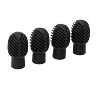 Walfront 4 Punte per Esercitarsi con le Bacchette, Testina Muta in Silicone Estensibile per Bacchette con Ammortizzatori per Esercitarsi Silenziosamente con la Batteria a Casa, a Scuola (BLACK)