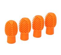 Walfront 4 Punte per Esercitarsi con le Bacchette, Testina Muta in Silicone Estensibile per Bacchette con Ammortizzatori per Esercitarsi Silenziosamente con la Batteria a Casa, a Scuola (ORANGE)