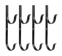 Walfront 4 Set Ganci per Pali per Piscina, Ganci in Lega di Alluminio per Skimmer e Tubi per Aspirazione, Installazione Rapida e Lunghezza Regolabile per Attrezzi da Giardino e Accessori per Il