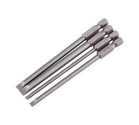 '4pcs punta di cacciavite a testa piatta in lega di acciaio magnetico 1/4100 mm