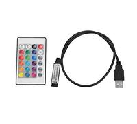 Walfront 5-24V 6A 24 Chiave RGB LED luce Telecomando Senza fili USB Light Effect IR Controller(0.5m)