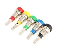 5 pz presa a banana, colore misto sonda per altoparlanti, terminali a banana, connettore per presa jack da 2 mm, montaggio a pannello
