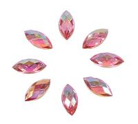 Walfront 500 Pezzi Occhio di Cavallo, Rhinestones Diamante a Forma di Cavallo, Cristallo Acrilico dell’Occhio del Cavallo, Perline di Cucito 7 × 15 mm per Decorazioni