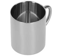 WALFRONT A Doppio Strato 304 in Acciaio Inossidabile Inossidabile Tazza da Viaggio da Viaggio con Maniglia 400 Ml Dorate per il Campeggio (SILVER)