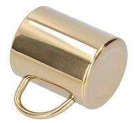 WALFRONT A Doppio Strato 304 in Acciaio Inossidabile Inossidabile Tazza da Viaggio da Viaggio con Maniglia 400 Ml Dorate per il Campeggio (GOLD)