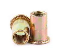 Walfront Acciaio al Carbonio Metrico Filettato Rivetto Dado Flangia Rivnut Nutsert Fissaggio M3 / M4 / M5 / M6 / M8 / M10 / M12(M6 100pz)