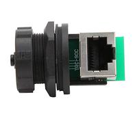 Walfront Adattatore connettore cavo LAN Ethernet RJ45 2 pezzi, adattatore accoppiatore testa doppia presa post-board RJ45-90 °, connettori di rete per cavi impermeabili esterni