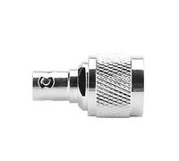Walfront Adattatore RF Tipo N a BNC Connettore Coassiale in Rame Placcato Oro 50 Ohm Da 0 a 6 GHz Isolato in PTFE Confezione Da 2 per Apparecchiature di Test RF Telecomunicazioni e Uso Broadcast