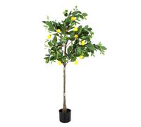 Walfront Albero di Limone Artificiale, Falso Frutto Realistico, Vaso da | Frutta gialla realistica e foglie verdi, vegetazione da scrivania senza irrigazione, decorazione per la fattoria per il bar