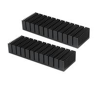 Walfront Alette di Raffreddamento in Alluminio Scanalate per Dissipatore di Calore Elettronico, Kit Dissipatore di Calore Compatto per PCB e CPU, 2 Pezzi 120x40x20mm per un'efficiente Dissipazione