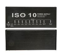 Walfront Alimentatore per Pedali per Chitarra 10 Uscite CC Isolate per Pedali Effetti per Basso 9V/12V/18V Potenza Multieffetto con 2 Tensioni Regolabili e Porta USB(#2)
