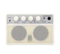 Walfront Altoparlanti di Basso da 10 W per Amplificatore Elettrico, Amplificatore di Bassi Ricaricabile Portatile a Doppio Canale con BT, Ingresso AUX, Uscita delle Cuffie, a Guida