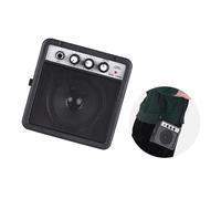 Walfront Amplificatore per Chitarra Mini Portatile 5W, Leggero, funzionalità di Overdrive, Jack per Cuffie, per il Chitarrista Itinerante, 5 X 2,4 X 4,9 Pollici (BLACK)