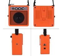 Walfront Amplificatore per Chitarra Mini Portatile 5W, Leggero, funzionalità di Overdrive, Jack per Cuffie, per il Chitarrista Itinerante, 5 X 2,4 X 4,9 Pollici (ORANGE)