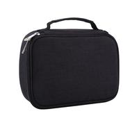 Walfront Astuccio di Grande capacità, Organizer per Penne in Tessuto con 72 Scomparti, Chiusura con Cerniera e Tracolla, 24 X 18 X 6,5 Cm per Studenti, Artisti, Materiale da Disegno Scolastico (BLACK)