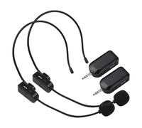 Walfront Aurione Microfono Wireless Pro 2.4G per Karaoke, PA con 3 in 1 Ricevitore, Insegnamento (1 ricevitore con 2 microfoni)
