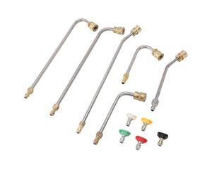 Walfront Bacchetta di Prolunga per Idropulitrice Set di Ugelli per Bacchetta di Prolunga per per Idropulitrice in Acciaio Inossidabile 30° 90° 120° Asta Curva 4000 PSI