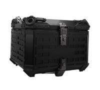 Walfront Bauletto per Moto in Alluminio da 55 Litri, Scatola Portaoggetti Resistente Impermeabile con Chiusura Antifurto, Ideale per Viaggi Avventurosi e Pendolari