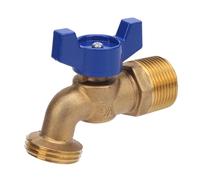 Walfront Bibbite per Bavagonino Acqua Esterna Valvola del Rubinetto del Giardino in Ottone Valvola a Sfera Rapida 125 Psi G3/4in (DN20) Maschio per Tubi, Raccordi, Sistemi Idraulici