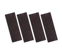 Walfront Blocchi di Ebano 4 Pezzi, 12x4x2.5cm per Lavori di Tornitura, Intarsio e Accessori per Strumenti con Trama Fine e Liscia