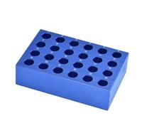 Walfront Blocco Refrigerante PCR in Alluminio, 24 Pozzetti per Provette | Rack per Provette da Centrifuga, Alluminio Lavorato, Preraffreddamento in Congelatore, Esperimenti di Proteine in