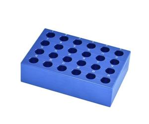 Walfront Blocco Refrigerante PCR in Alluminio, 24 Pozzetti per Provette | Rack per Provette da Centrifuga, Alluminio Lavorato, Preraffreddamento in Congelatore, Esperimenti di Proteine in