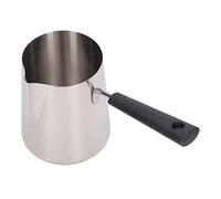 Walfront Brocca per Schiumare il Latte Al caffè, Caraffa con Manico Lungo in Acciaio Inossidabile per Schiumare il Latte e Cuocere a Vapore il caffè, Ideale per i Baristi Domestici (600 ml)