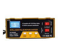 Walfront Caricabatteria Automatico 12V 10A 24V 7.5A 180W Mantenitore Batteria Intelligente con Controllo CPU Protezione Multipla per Auto Moto SUV Camion (Spina europea)