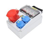 Walfront Casella di Uscita Elettrica Industriale a Prova di Alimentazione della Scatola di Distribuzione Dell'alimentazione con Interruttore Adatto per il Cantiere del Cantiere Portatile