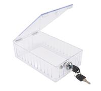 Walfront Cassetta di Blocco Termostato Grande Copertura Trasparente, Protezione del Termostato Acrilico Premium, Facile Installazione per Uso Domestico e Ufficio, 18x10x5 Cm