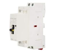 Walfront Contattore AC Domestico 2P 25A 220v 50hz Mini Contattore AC su Guida DIN con Interruttore di Controllo Manuale (2NO)