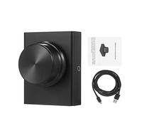 Walfront Controller Manopola del Volume in Metallo, Regolatore di Plug and Play USB Sound, Funzione Muta, Controllo Multimediale Nero 65 Mm per Computer