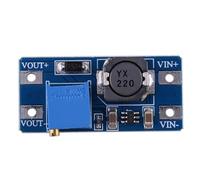 Walfront Convertitore Boost DC a DC, Modulo di Alimentazione Step-up di Tensione Regolabile Controllo Potenziometro 2A, Ingresso da 2 V a 24 V Fino a 28 di Uscita per Progetti di Batterie
