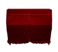 Walfront Copertura per Pianoforte Verticale Pleuche Copertura Completa per Pianoforte 62 X 17 X 44 Pollici Protezione Antipolvere Frontale Divisa in Morbido Tessuto per Pianisti da Studio in Aula